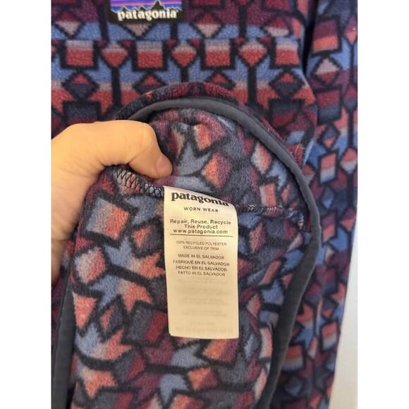 Patagonia Women’s Micro-D Snap T Fleece Aztec Pullover Sz S - Picture 6 of 9